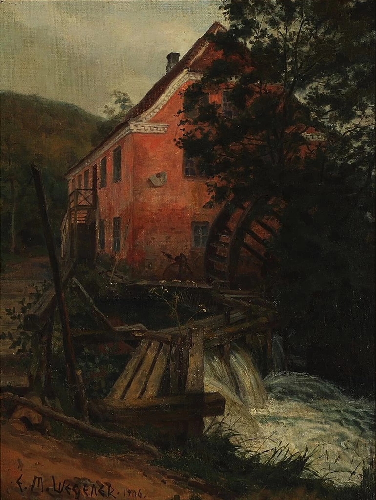 Lili Elbe - Composizione al mulino ad acqua, 1906